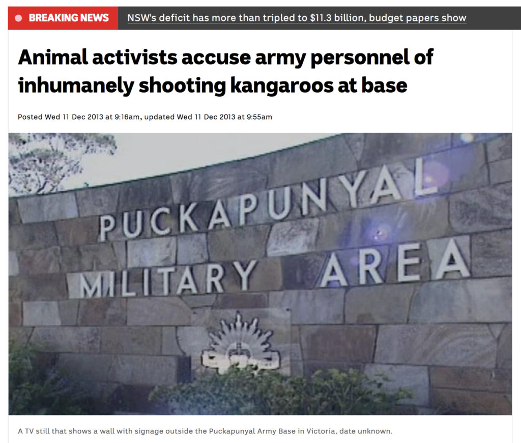 Puckapunyal Army Base Kangaroo Massacre Protests. Activists attempt to save thousands of kangaroos and joeys at army base near Seymour Victoria